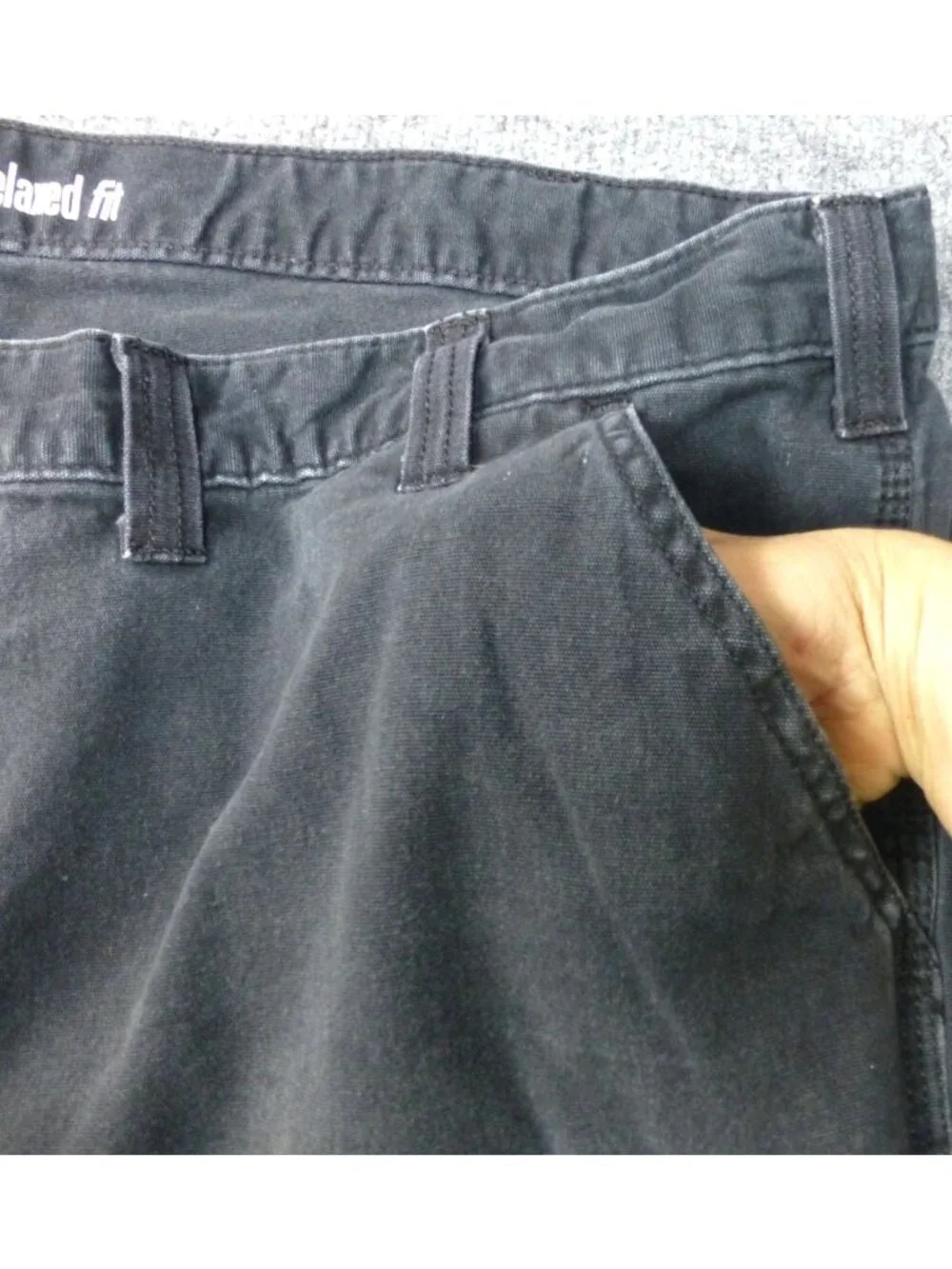 Carhartt Rugged Flex Relaxed Fit Rigby Dungaree Work Pants Mens 48x30 Gray Workw - Picture 9 of 15